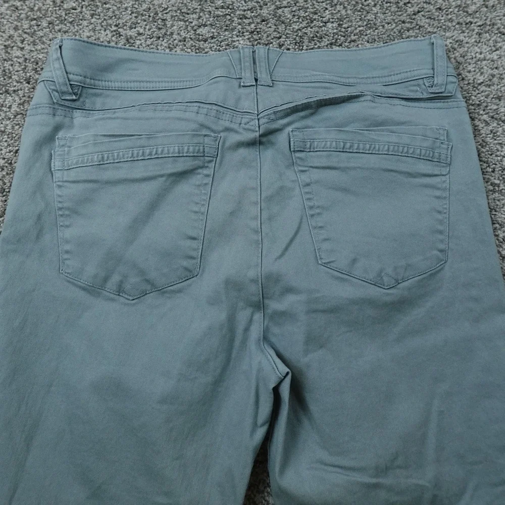 Democracy Pants Womens 12 Blue Ab Technology Skinny Stretch Chino Slim Fit